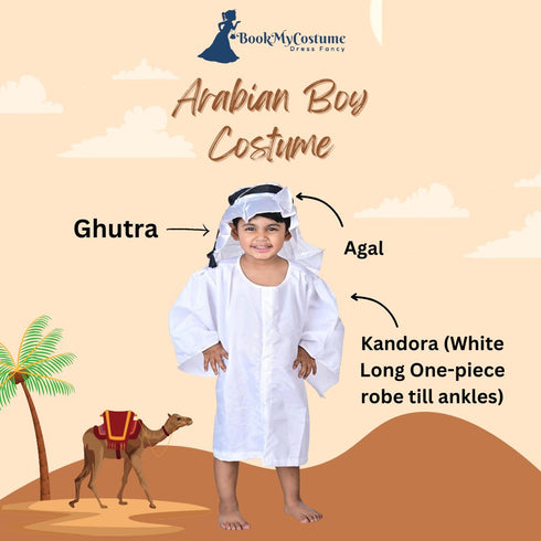 Book My Costume Arabian Boy Sheikh International World Costume For Kids Fancy Dress Costume